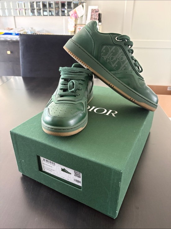 Dior Other - Dior Dark Green Low-Top Calf Galaxy Sneakers Green/Beige